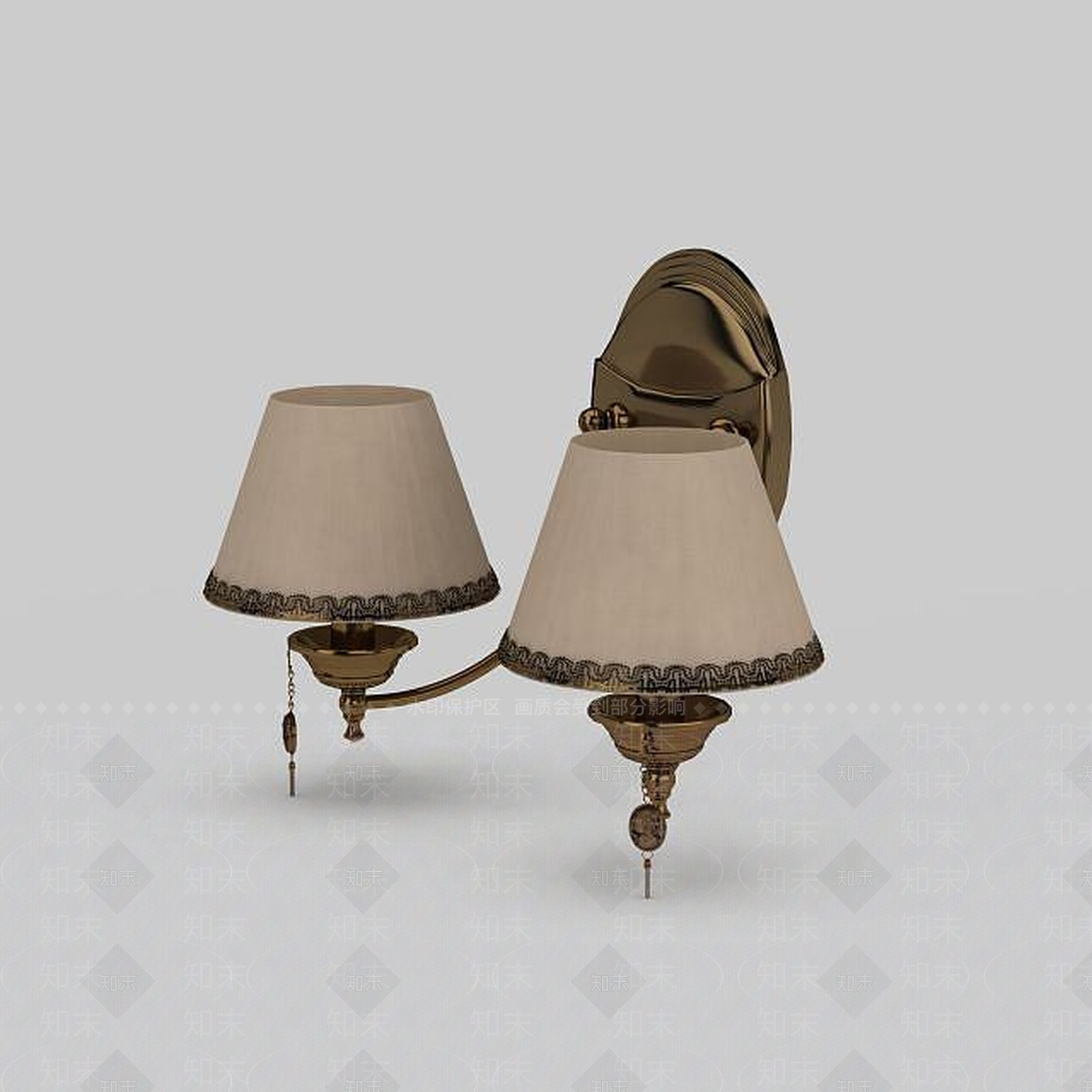 现代简约双头壁灯3D模型下载【ID:1198860781】