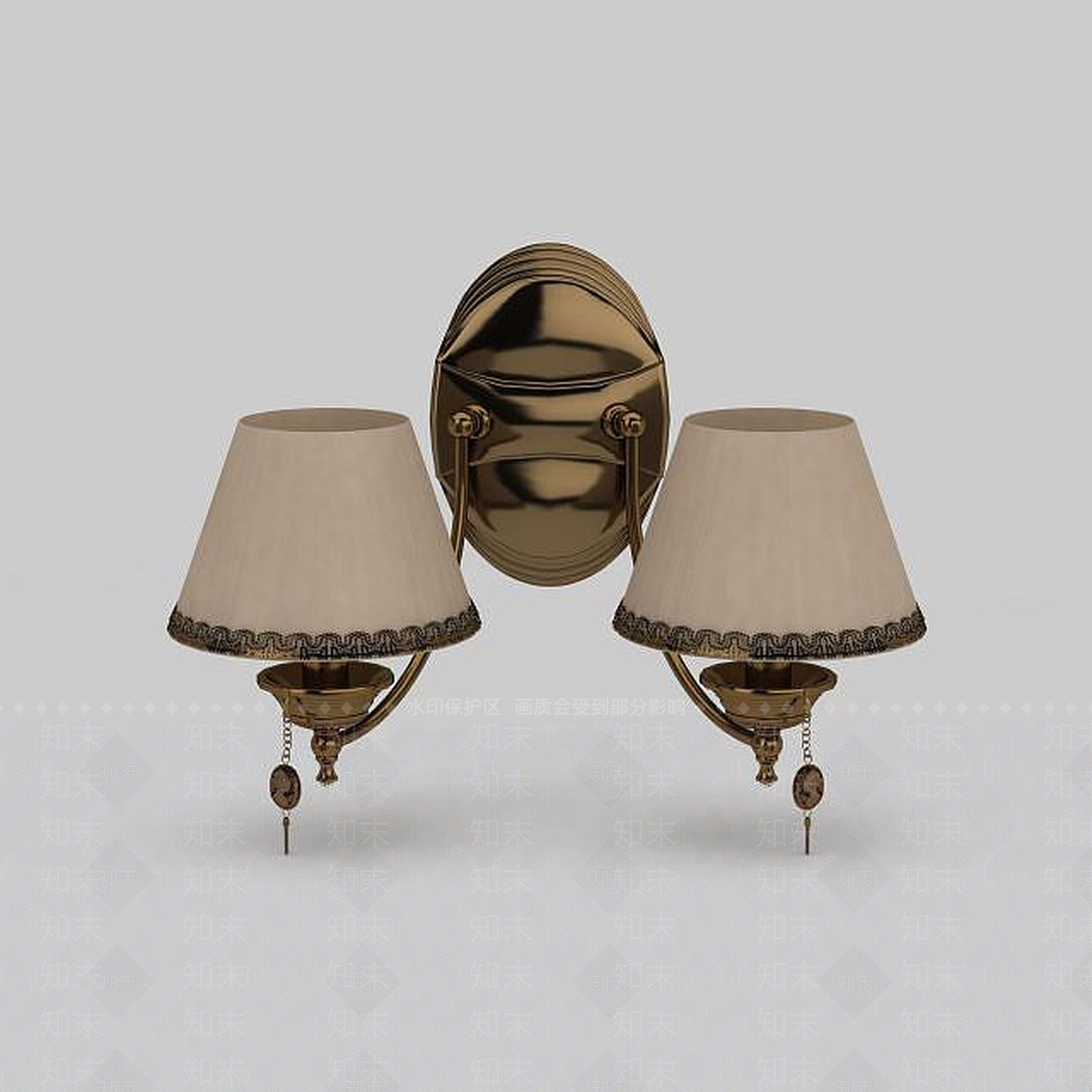 现代简约双头壁灯3D模型下载【ID:1198860781】