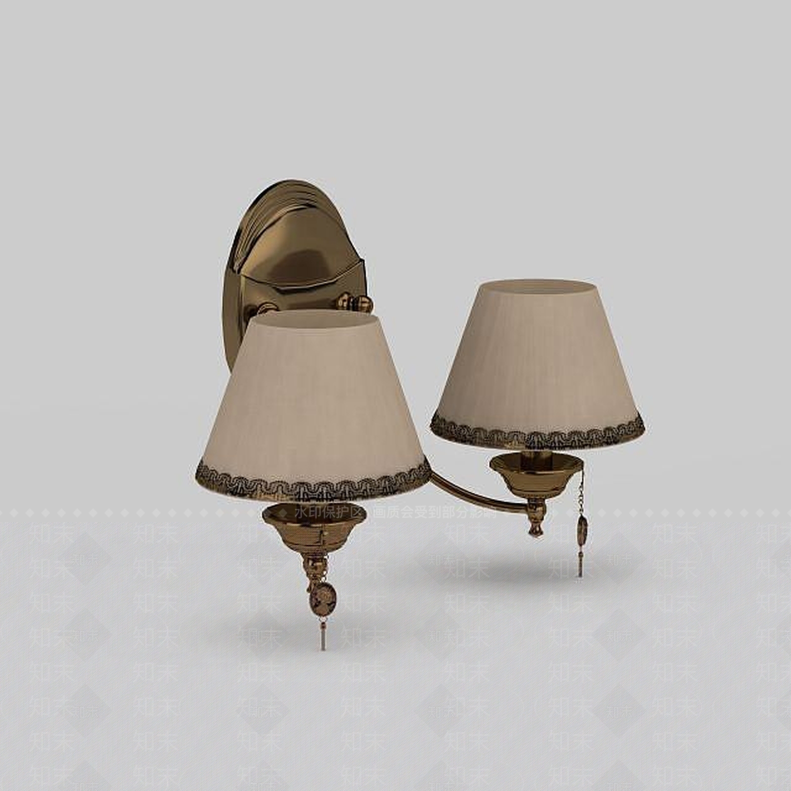 现代简约双头壁灯3D模型下载【ID:1198860781】