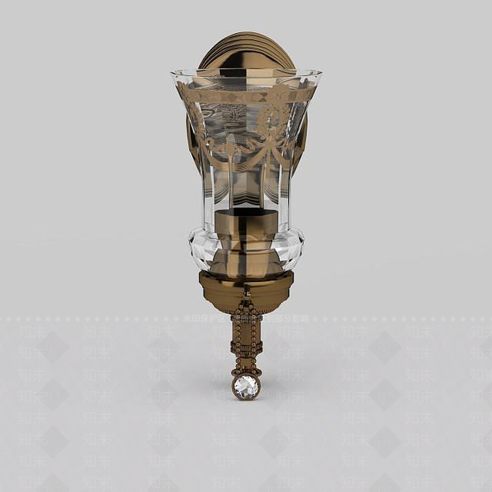 现代全铜家庭壁灯3D模型下载【ID:1198860768】