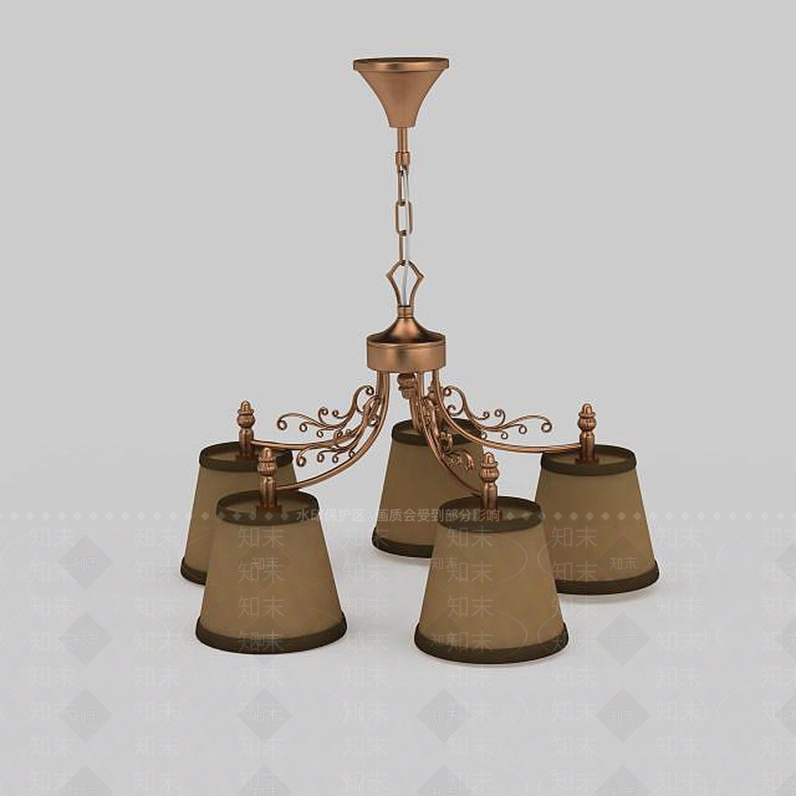 现代简约链式吊灯3D模型下载【ID:1198860838】
