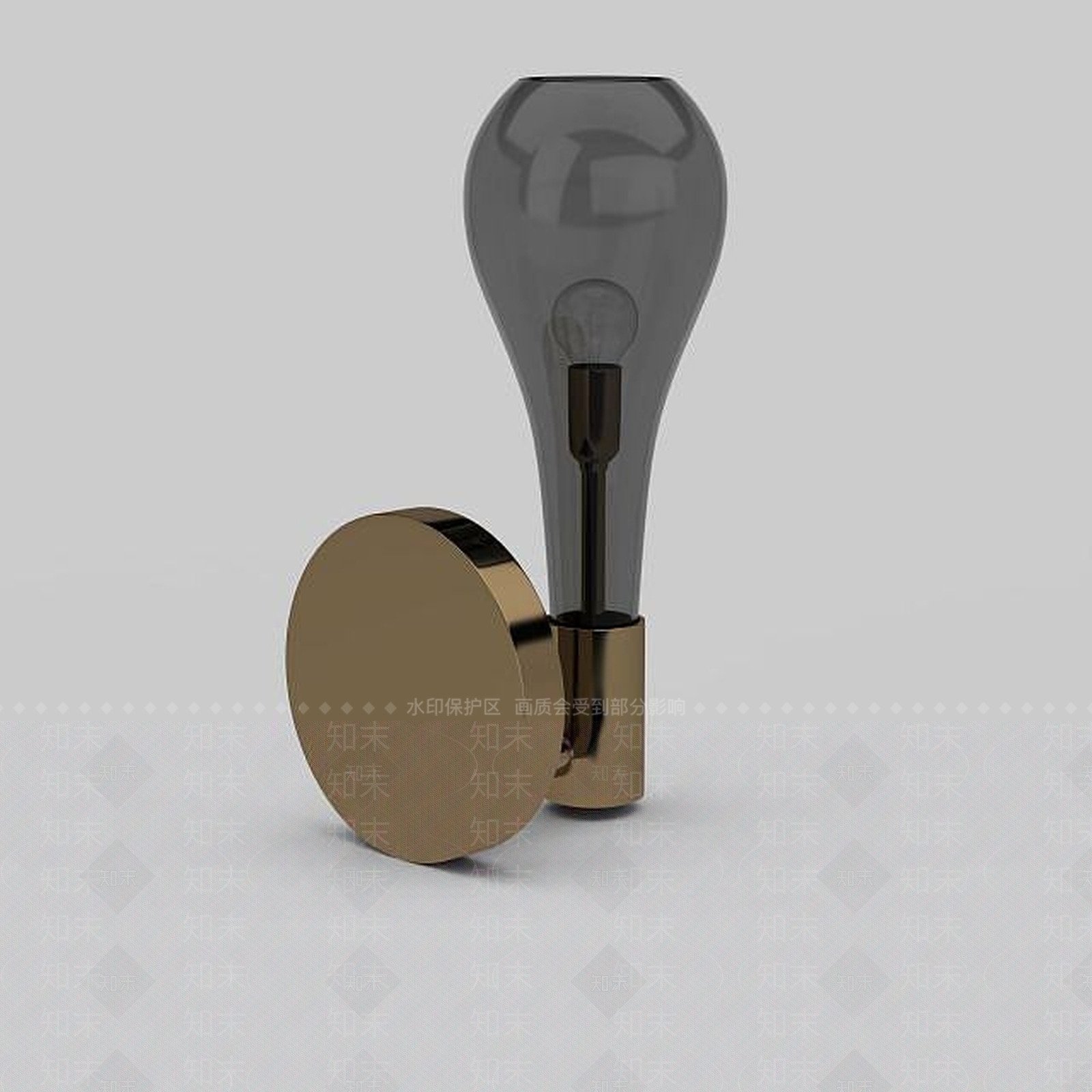 工业风灯泡壁灯3D模型下载【ID:1198861385】
