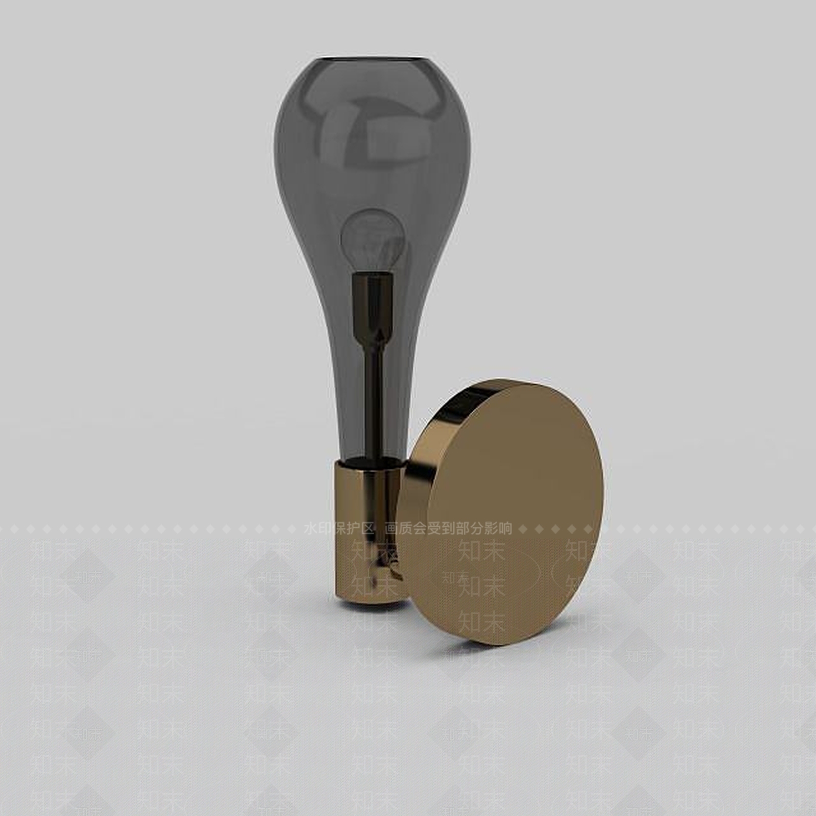 工业风灯泡壁灯3D模型下载【ID:1198861385】
