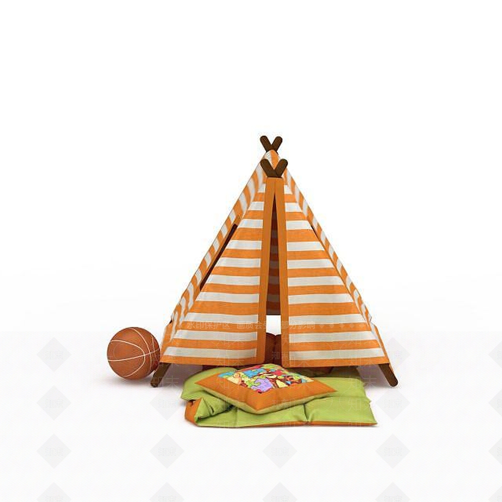 现代儿童帐篷床3D模型下载【ID:1198862516】