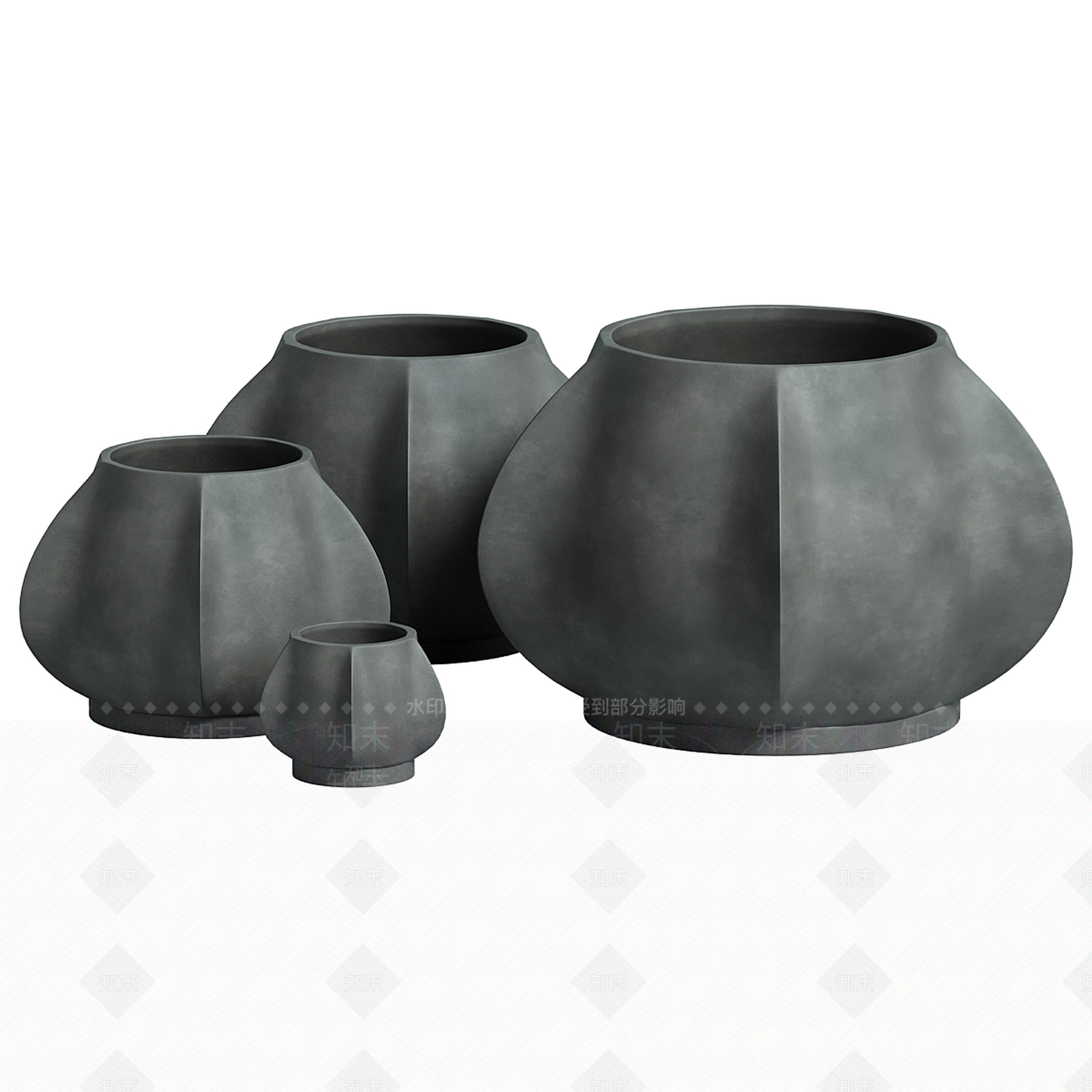 新中式侘寂罐子3D模型下载【ID:1198863673】