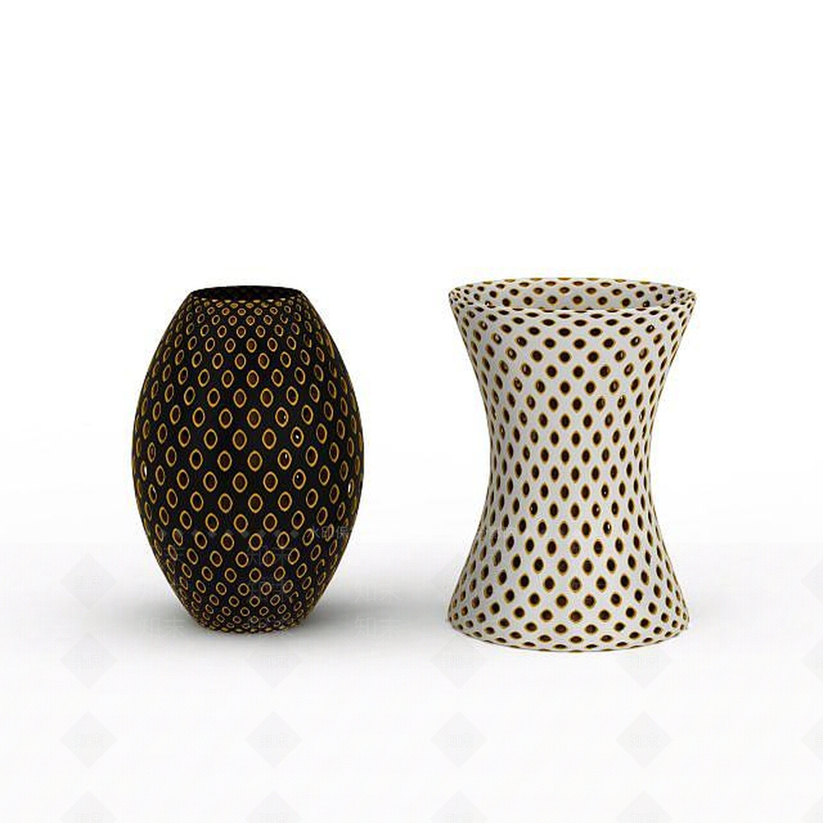 现代装饰瓷器瓶3D模型下载【ID:1198864171】