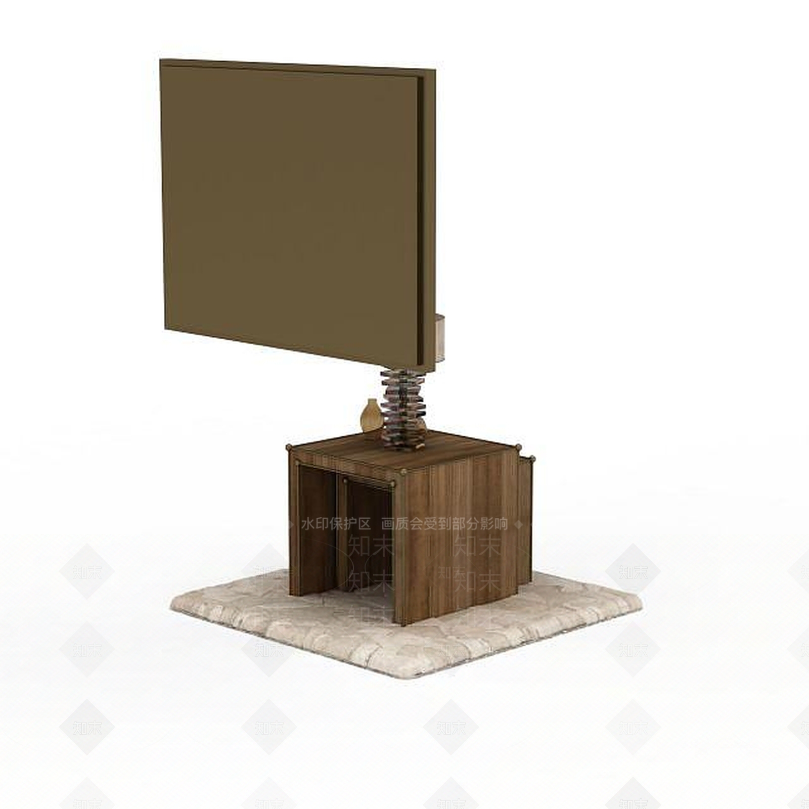 现代卧室陈设品3D模型下载【ID:1198867267】