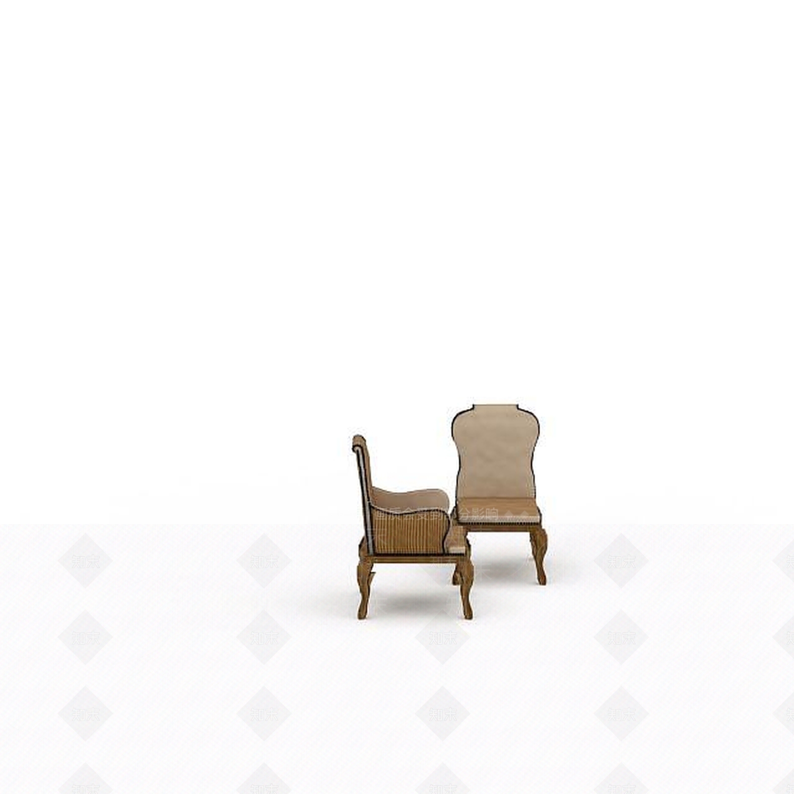 现代高靠背餐椅3D模型下载【ID:1198867434】