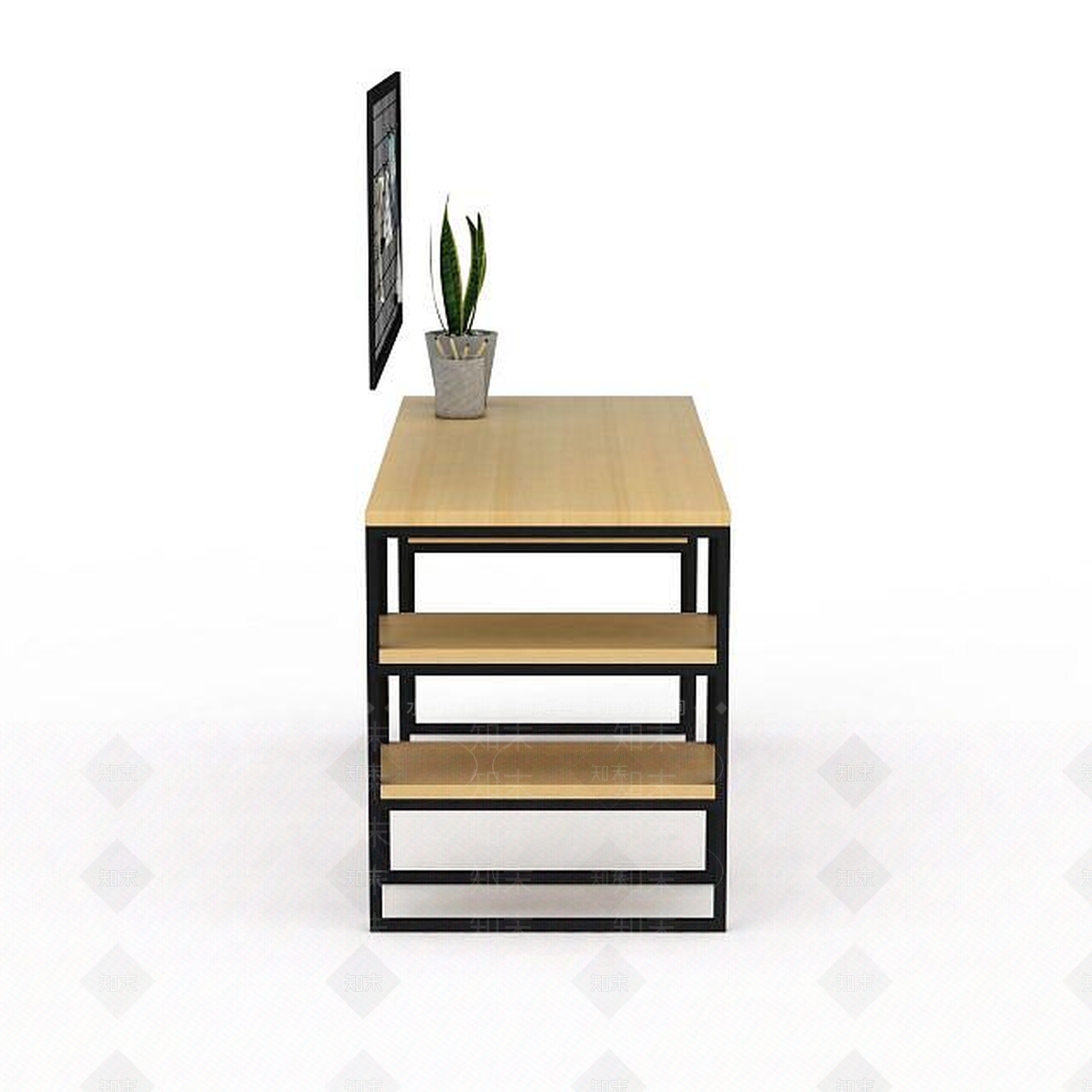 现代书房陈设品3D模型下载【ID:1198867660】