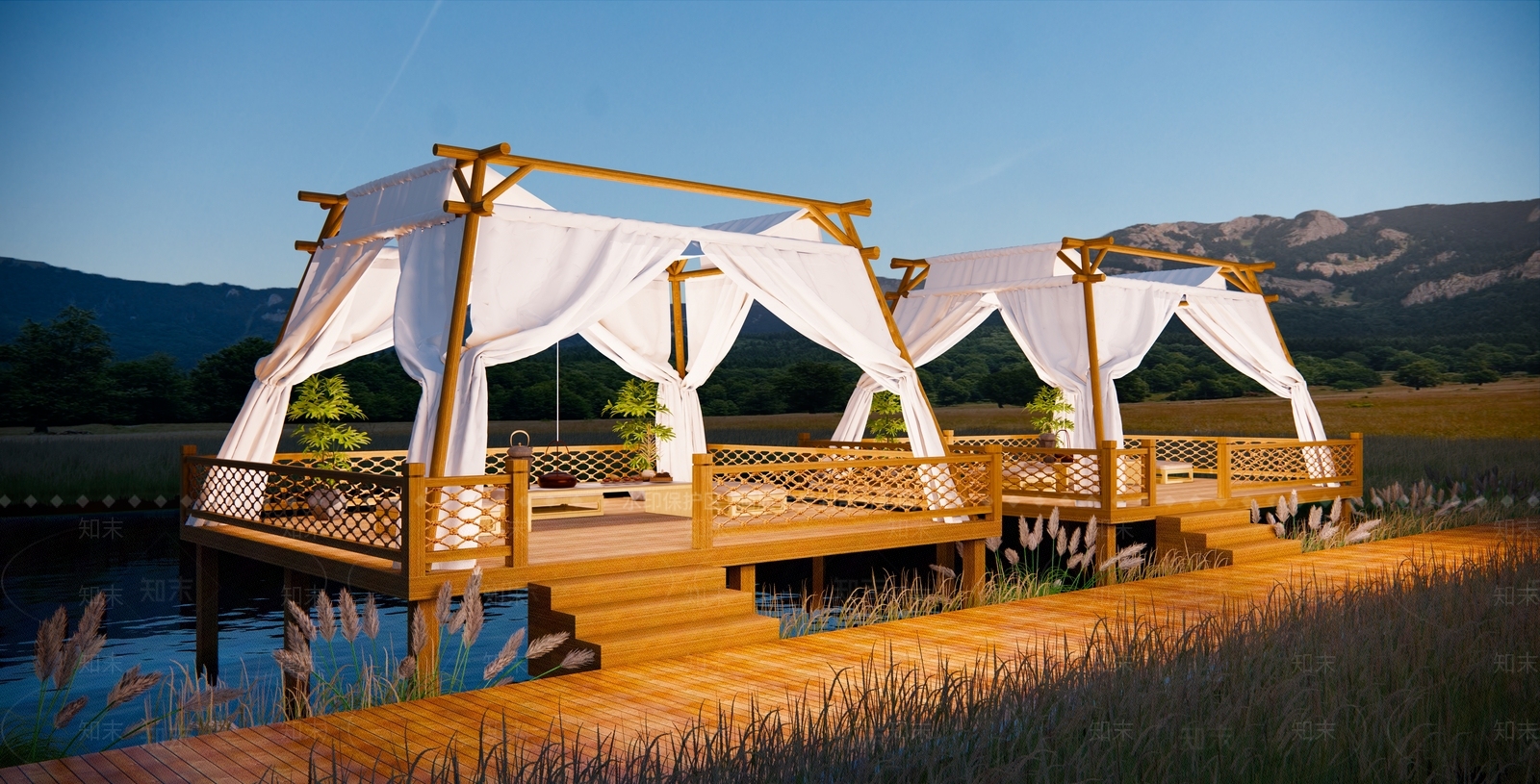 现代亭子SU模型下载【ID:1198868696】