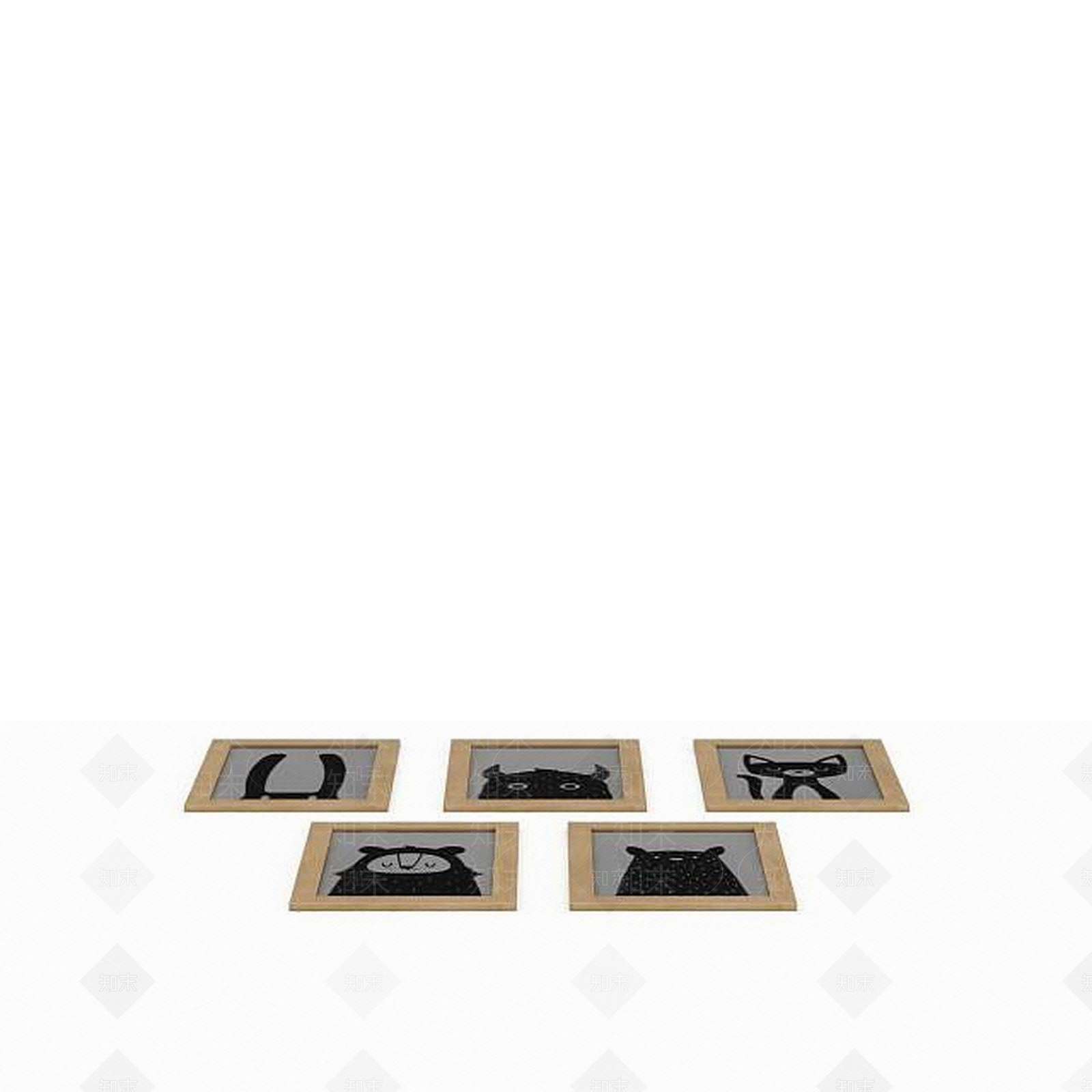 现代卡通墙饰3D模型下载【ID:1198867929】