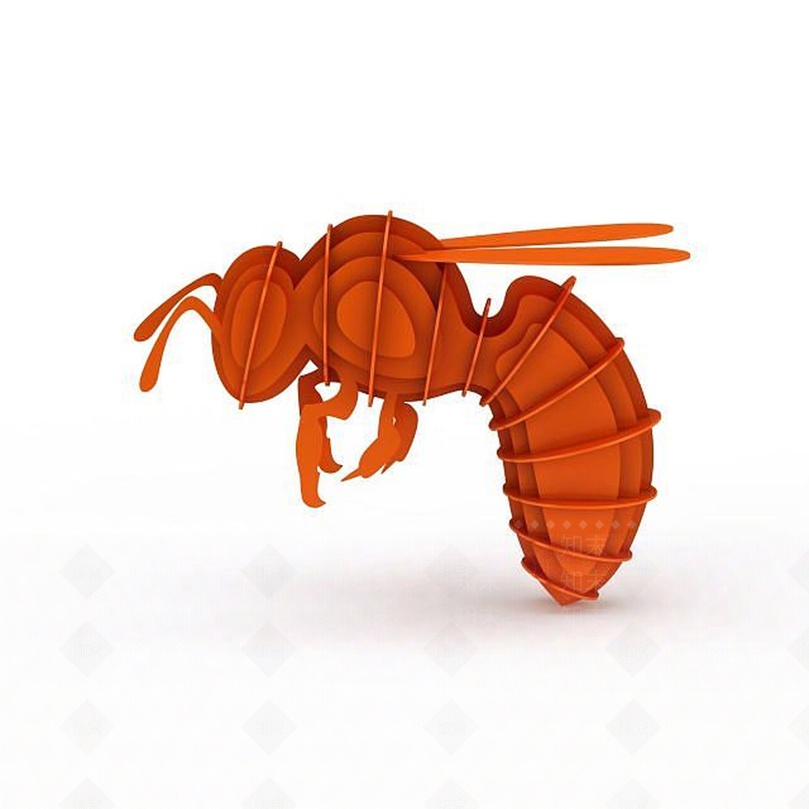 现代昆虫陈设品3D模型下载【ID:1198868045】