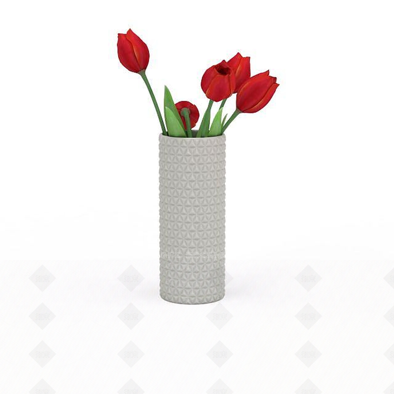现代圆筒花瓶3D模型下载【ID:1198868118】
