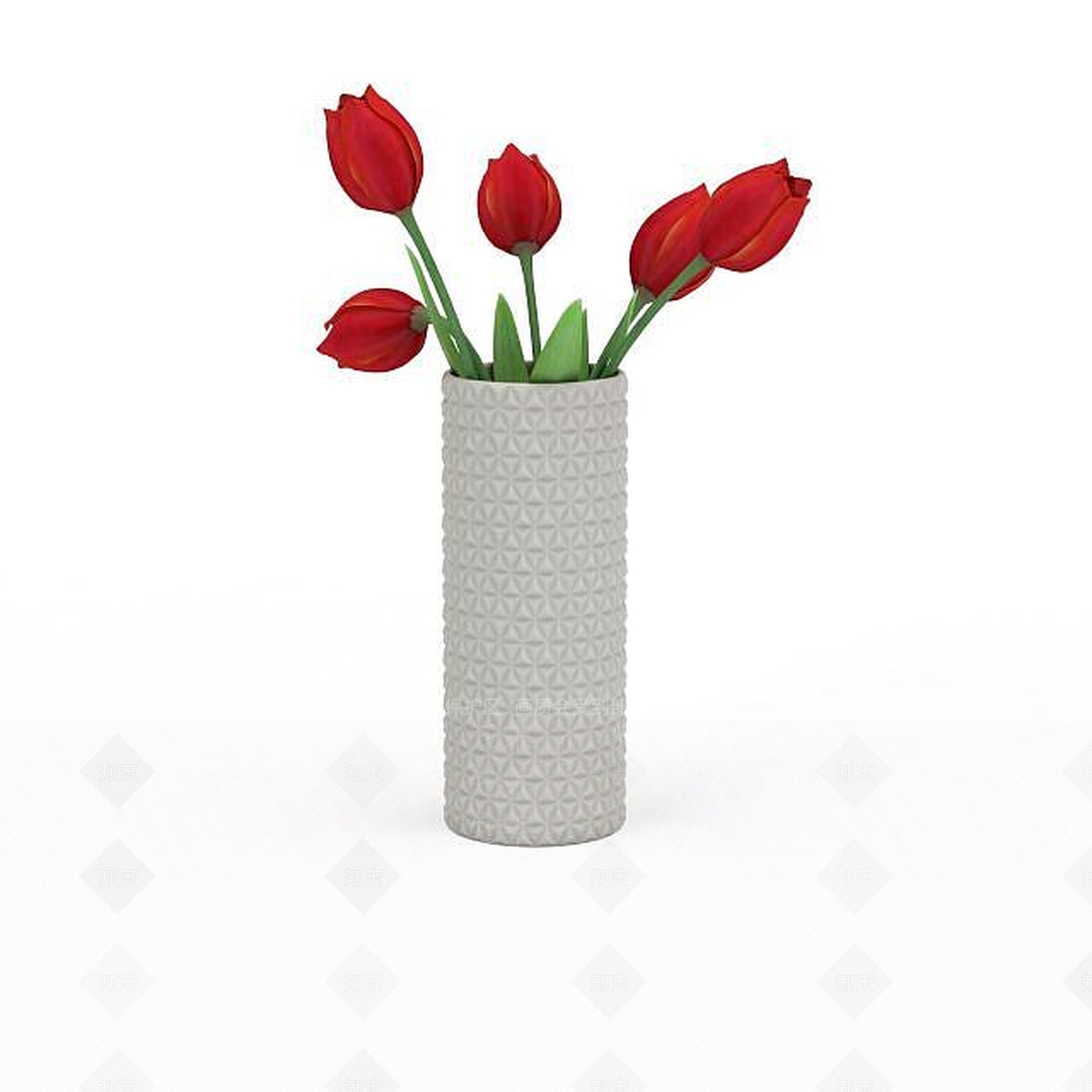 现代圆筒花瓶3D模型下载【ID:1198868118】