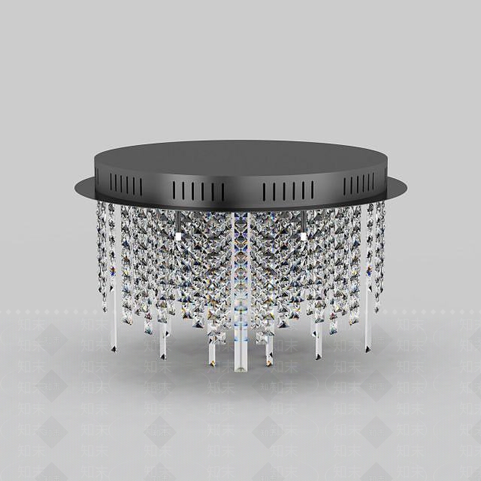 现代水晶吸顶灯3D模型下载【ID:1198868964】