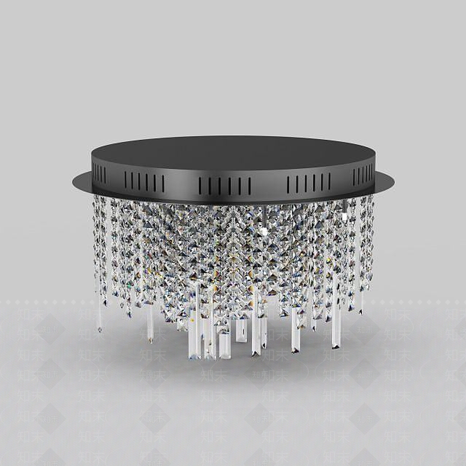 现代水晶吸顶灯3D模型下载【ID:1198868964】