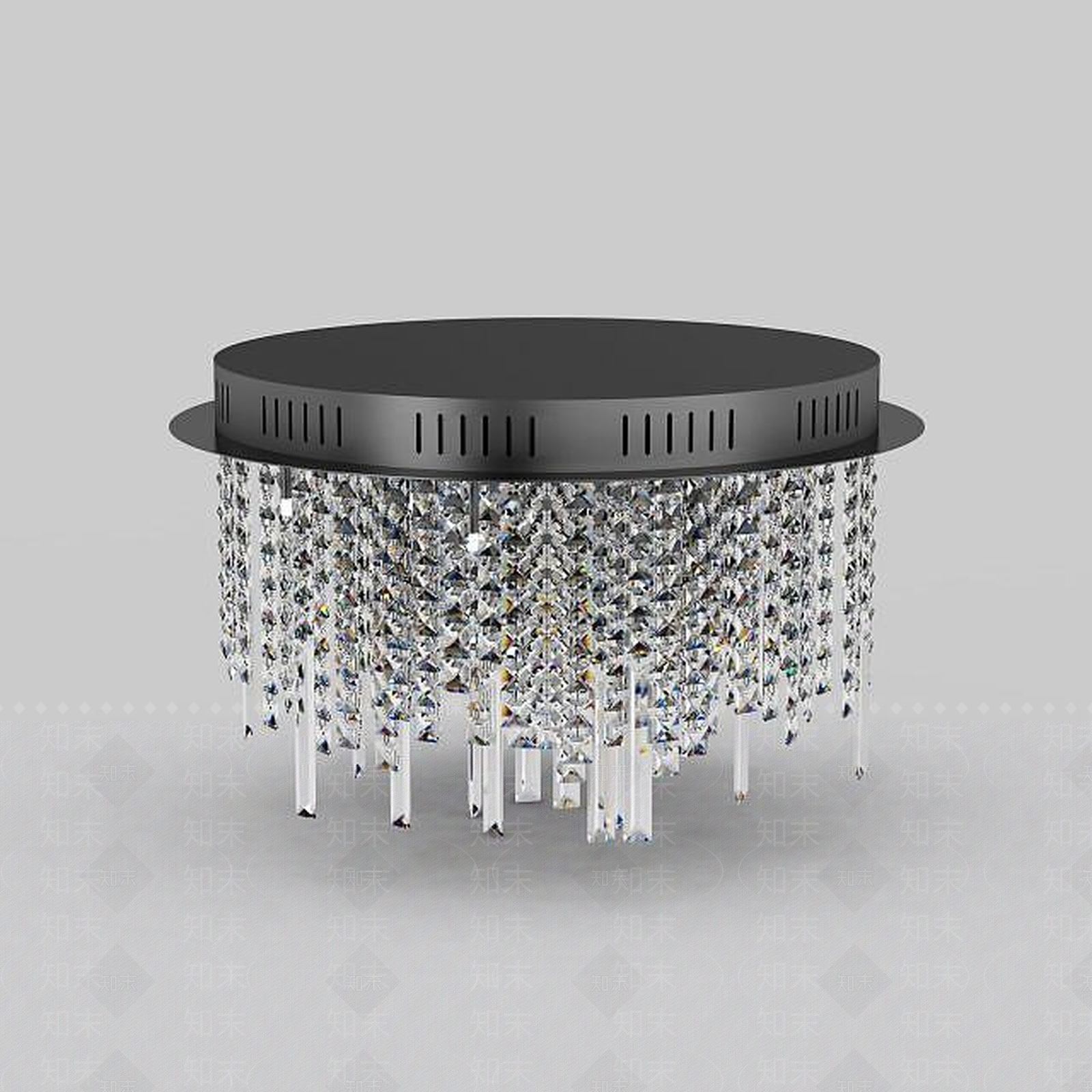 现代水晶吸顶灯3D模型下载【ID:1198868964】
