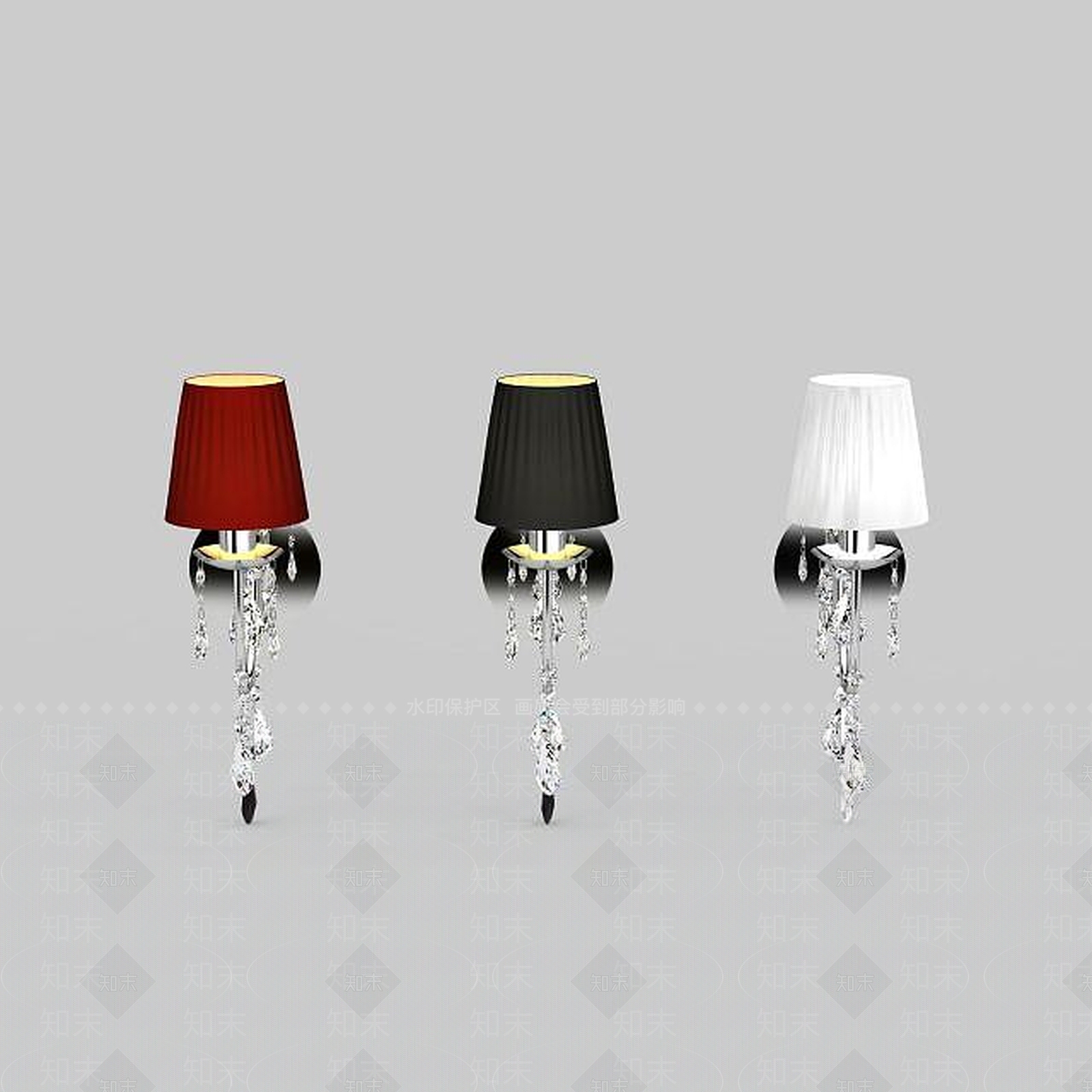 现代水晶壁灯3D模型下载【ID:1198868907】