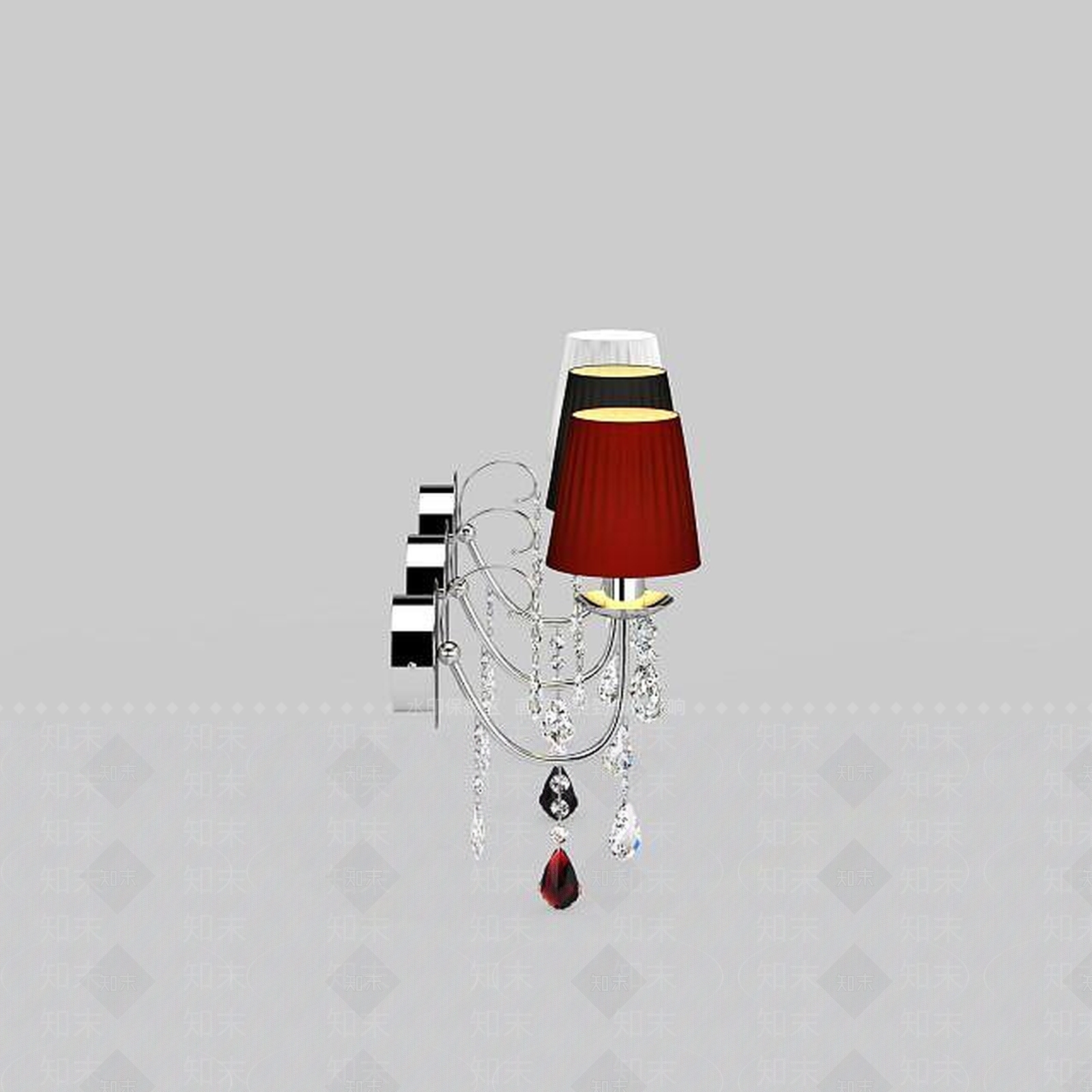 现代水晶壁灯3D模型下载【ID:1198868907】