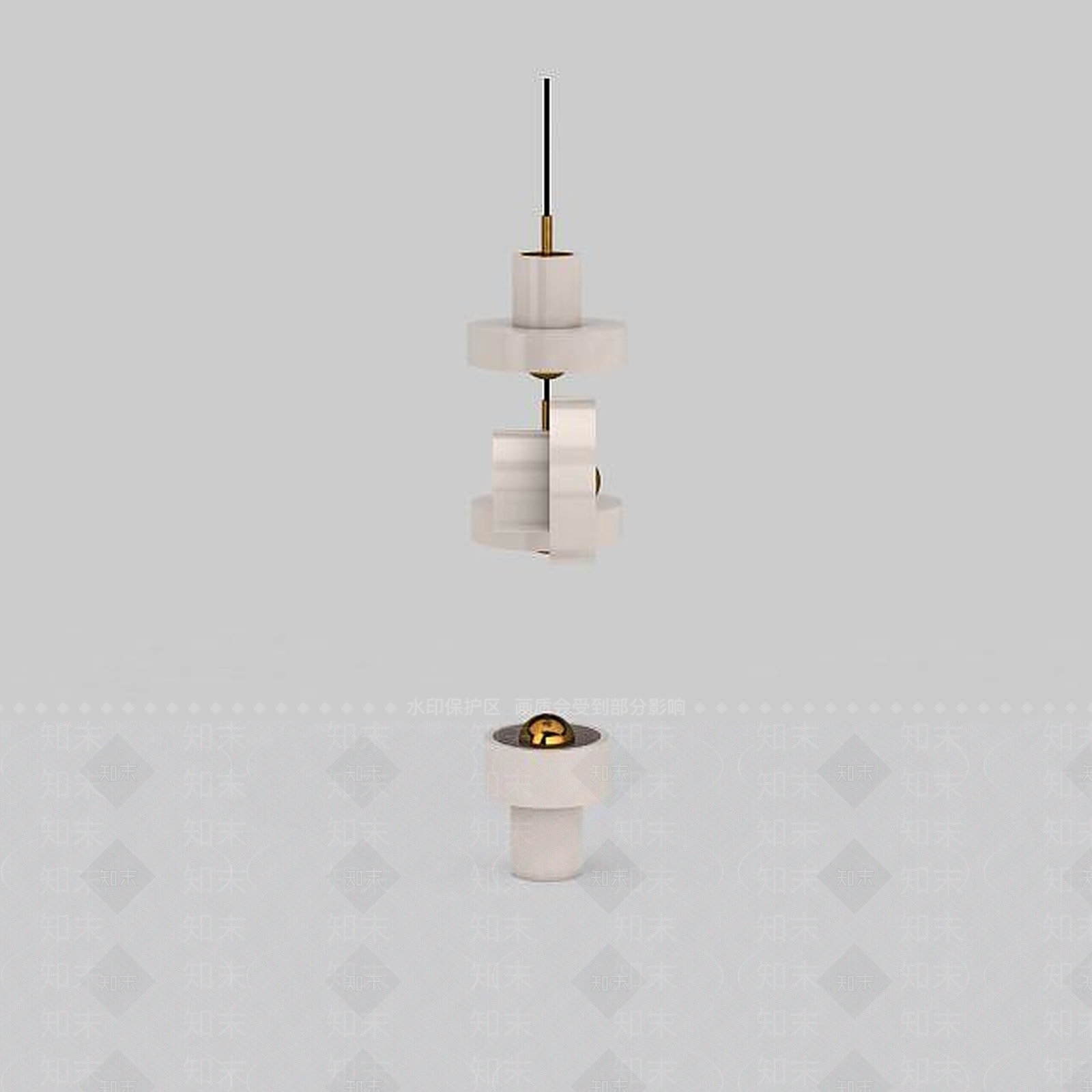 现代灯具组合3D模型下载【ID:1198869333】