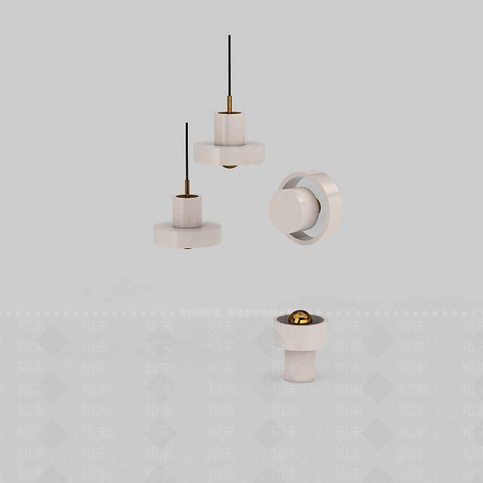 现代灯具组合3D模型下载【ID:1198869333】