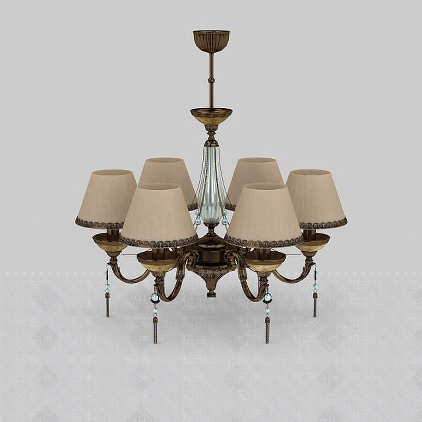 现代家居卧室吊灯3D模型下载【ID:1198869691】