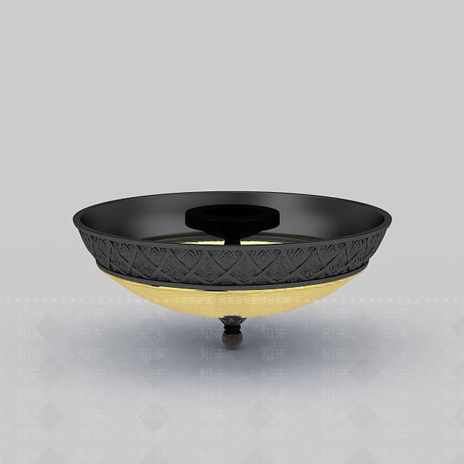 现代圆形吸顶灯3D模型下载【ID:1198869860】