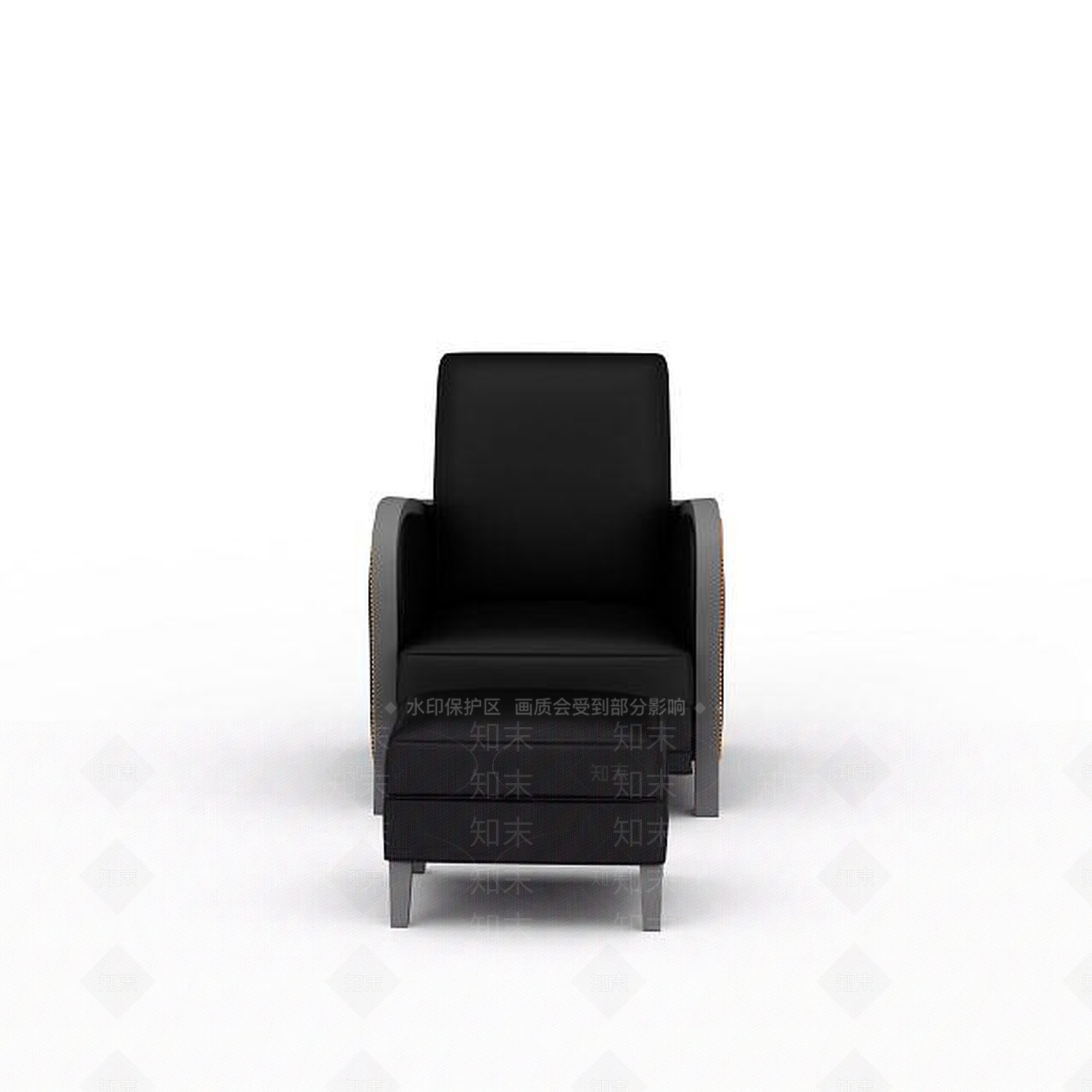 现代黑色商务沙发3D模型下载【ID:1198869838】
