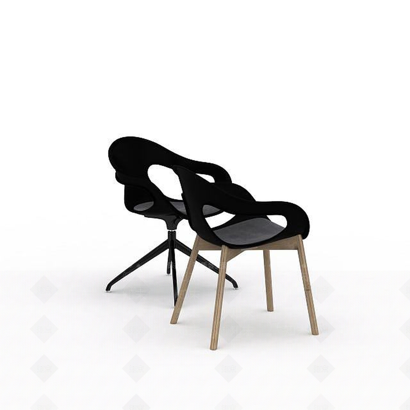 现代环形靠背椅3D模型下载【ID:1198869917】