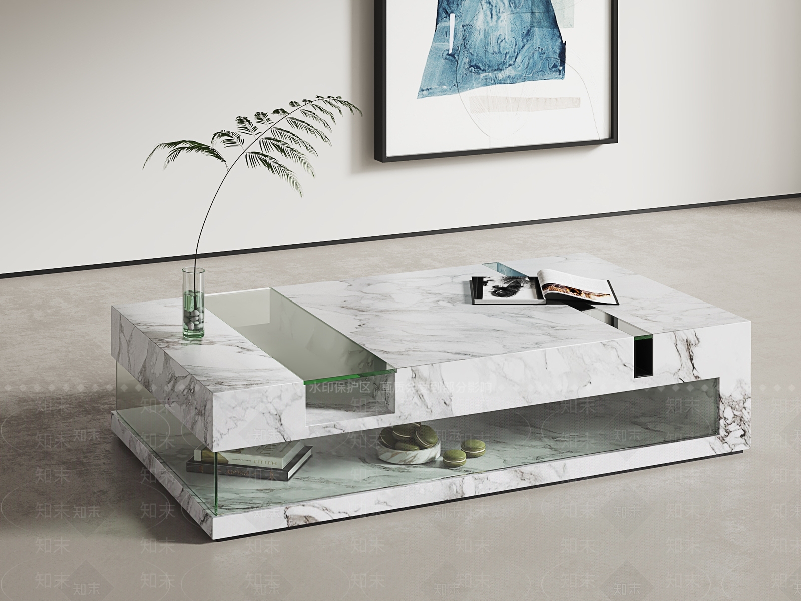 现代轻奢茶几3D模型下载【ID:1198870045】