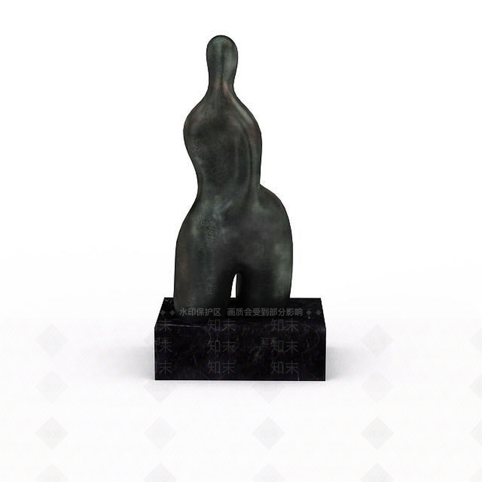 现代女子半身雕塑3D模型下载【ID:1198870096】