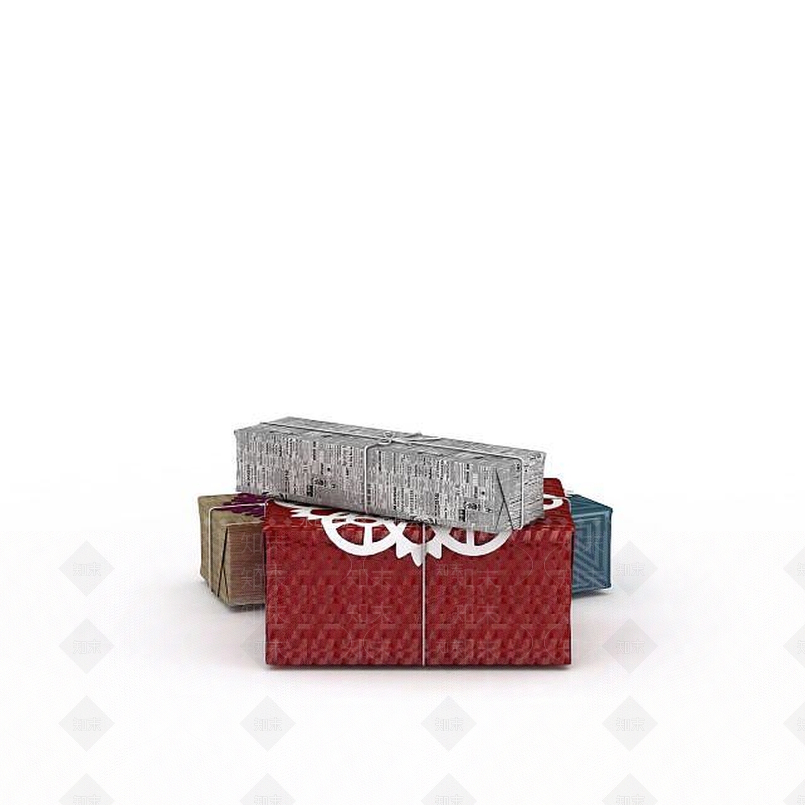 现代礼品盒3D模型下载【ID:1198870144】