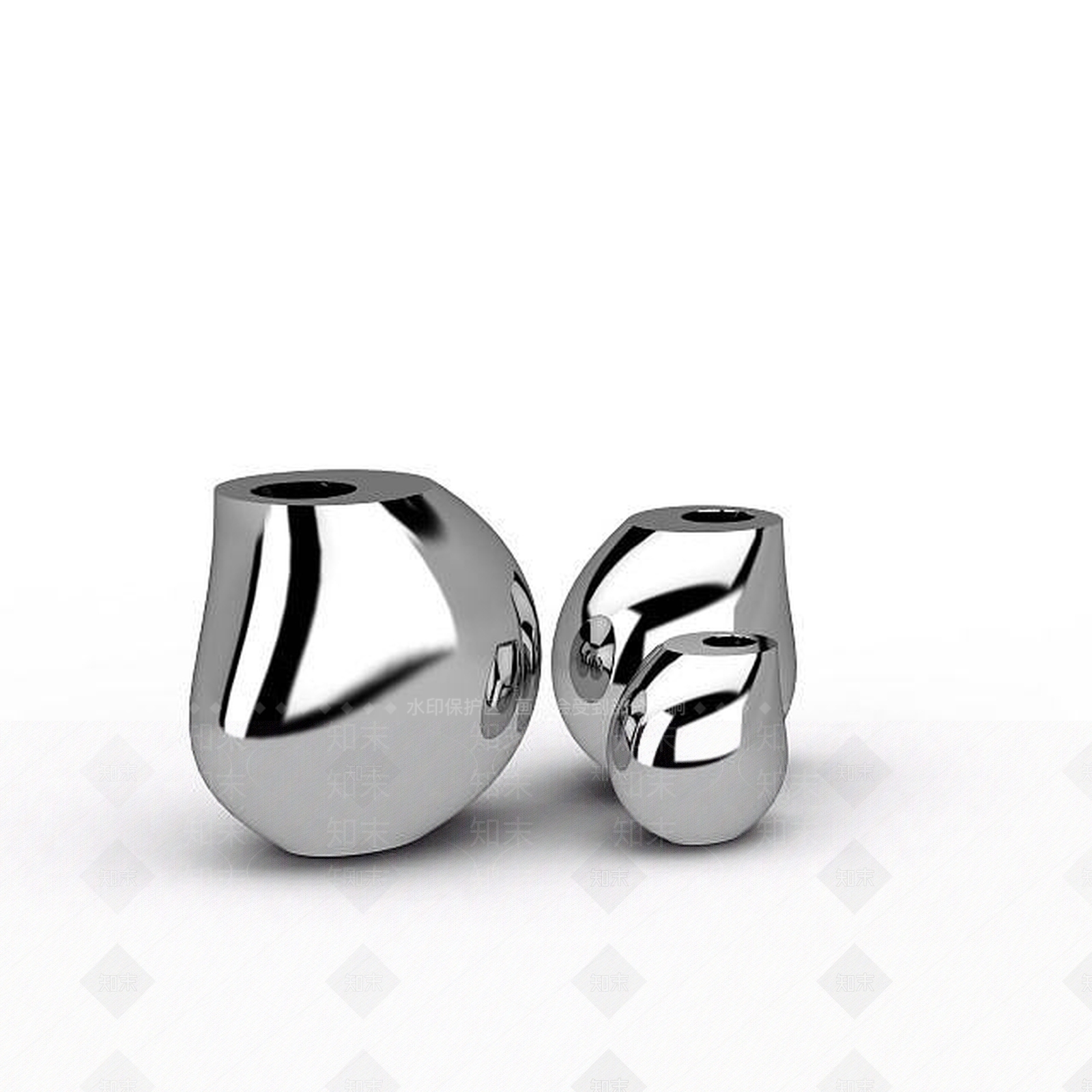 现代金属桌面插瓶3D模型下载【ID:1198870166】