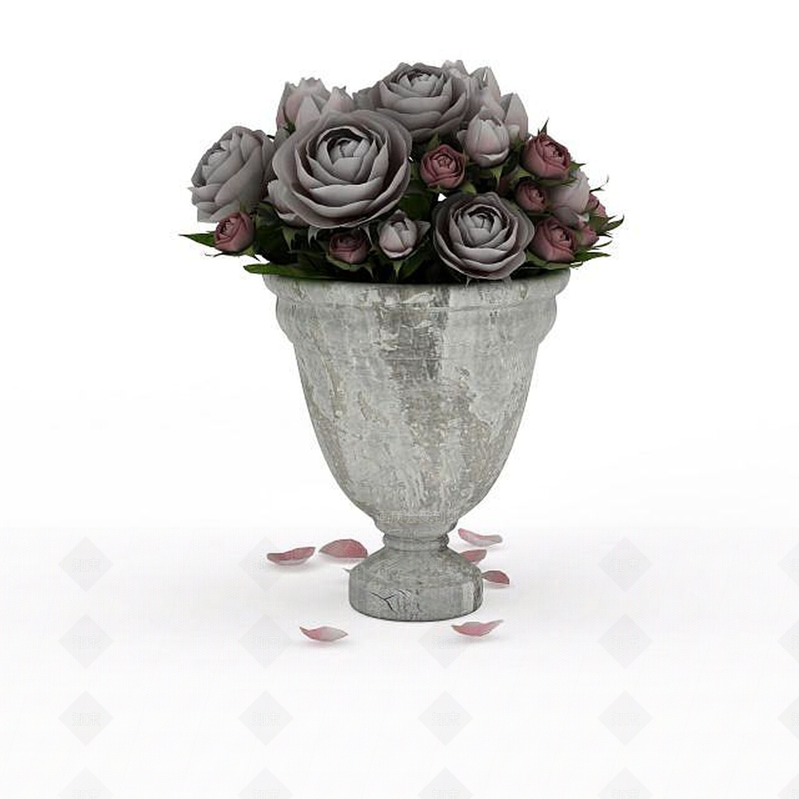 现代酒杯陶器花瓶3D模型下载【ID:1198870293】