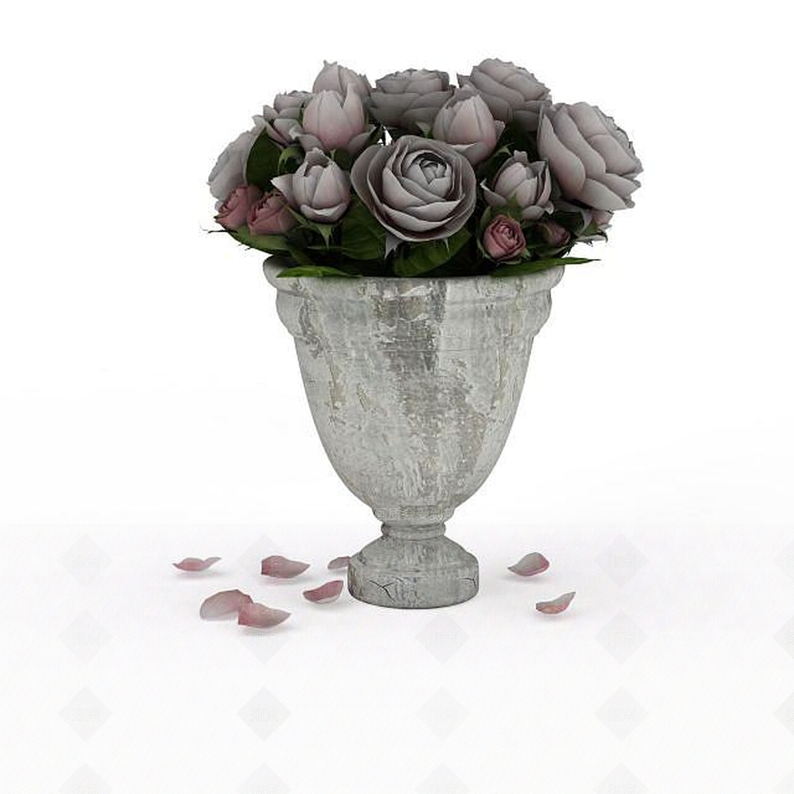 现代酒杯陶器花瓶3D模型下载【ID:1198870293】