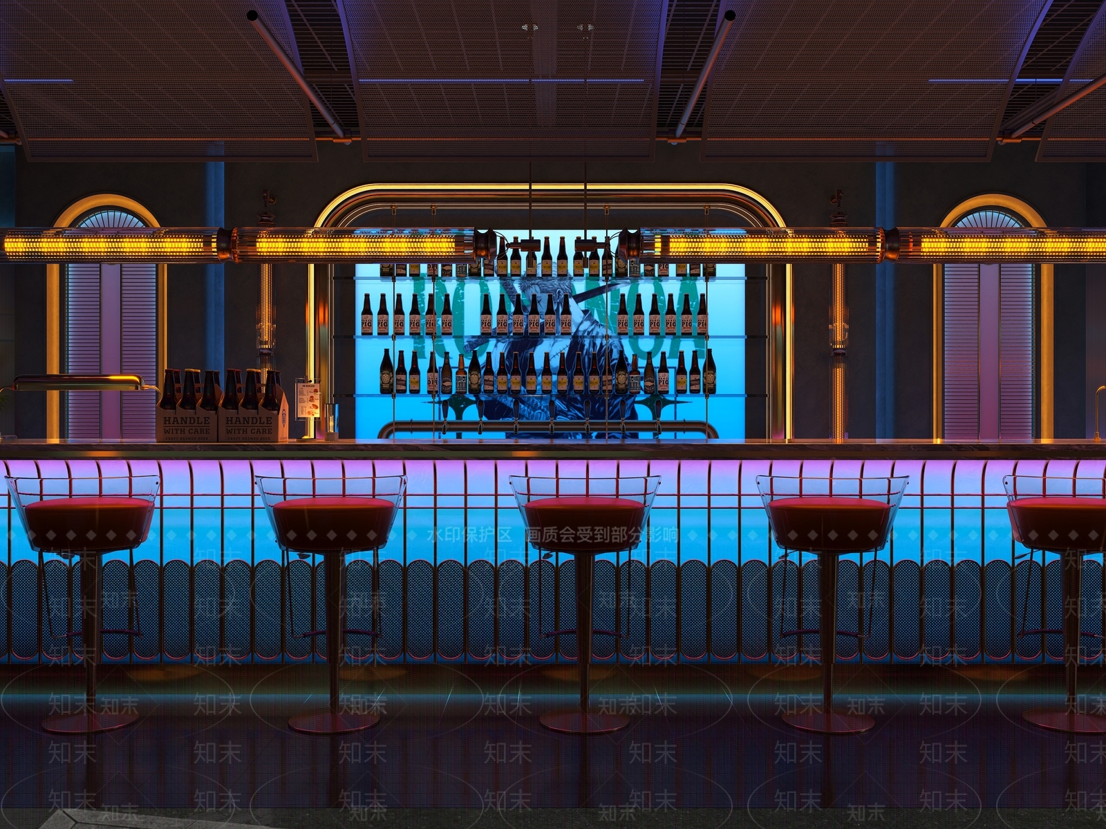 现代轻奢酒吧3D模型下载【ID:1198872193】