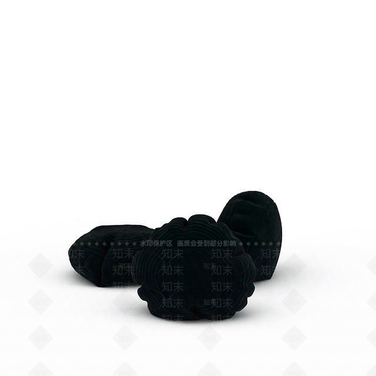 现代黑色抱枕3D模型下载【ID:1198872512】