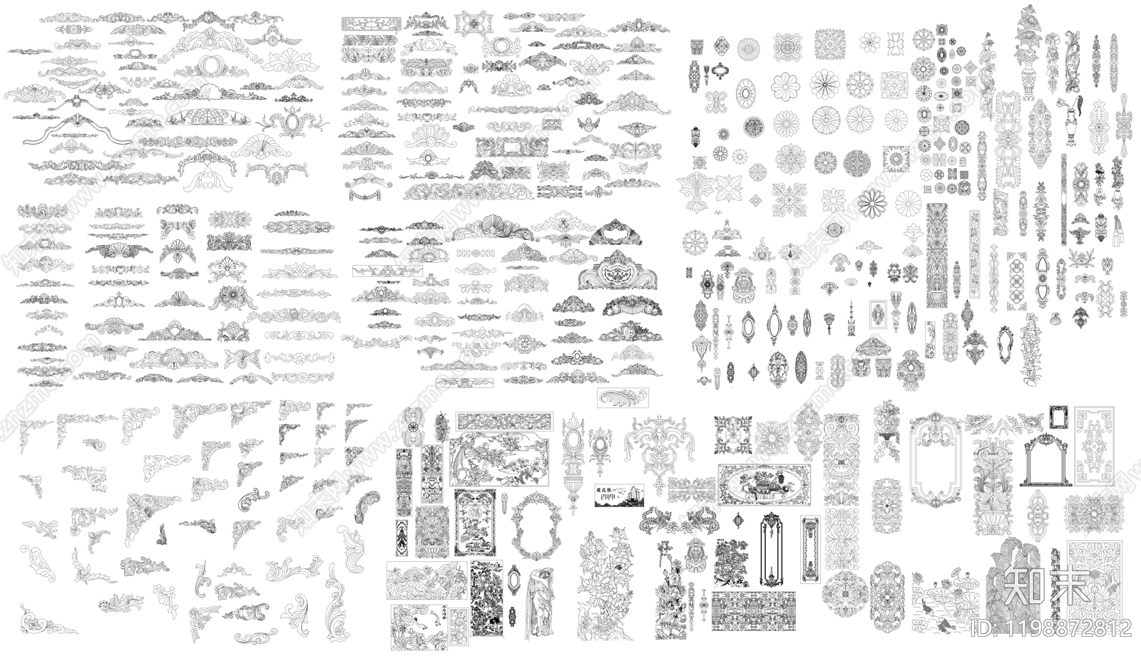 雕花施工图下载【ID:1198872812】