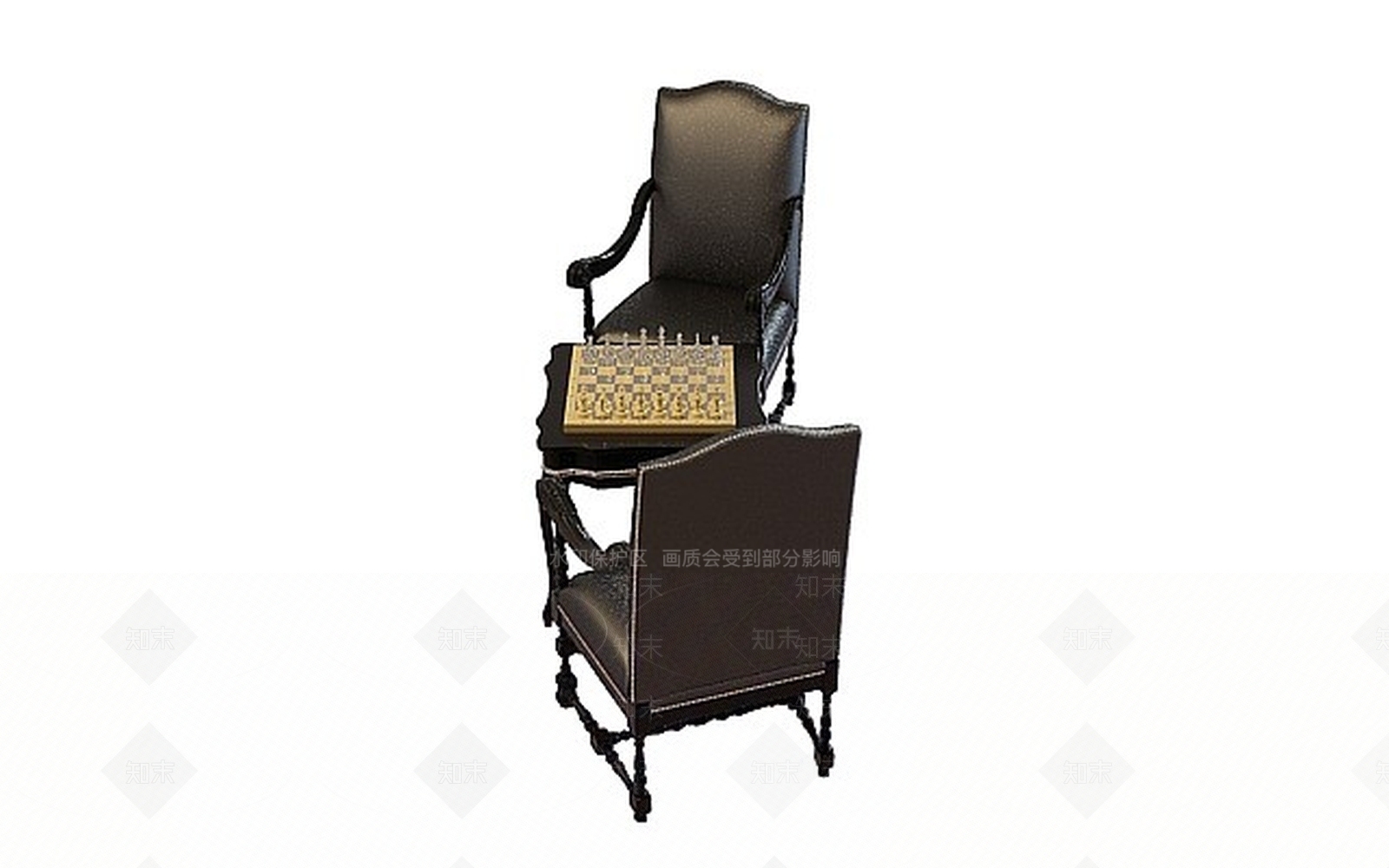 现代古典休闲桌椅3D模型下载【ID:1198873090】