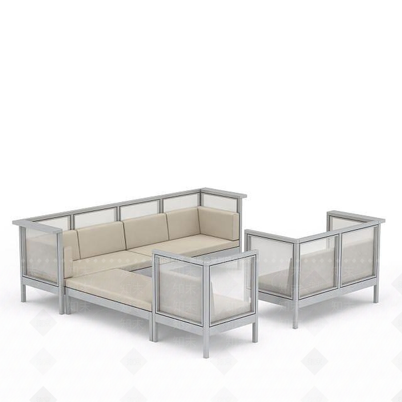现代创意沙发组合3D模型下载【ID:1198873033】