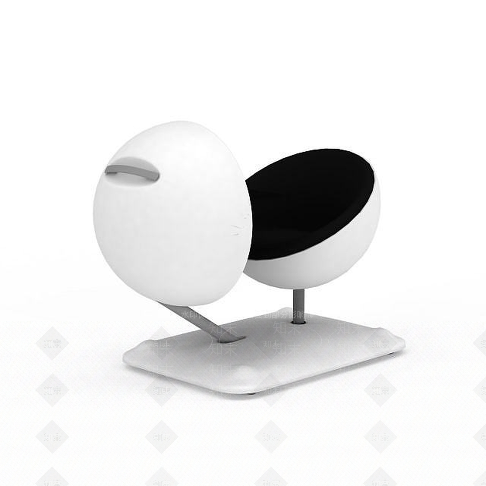 现代球形沙发茶几组合3D模型下载【ID:1198873273】