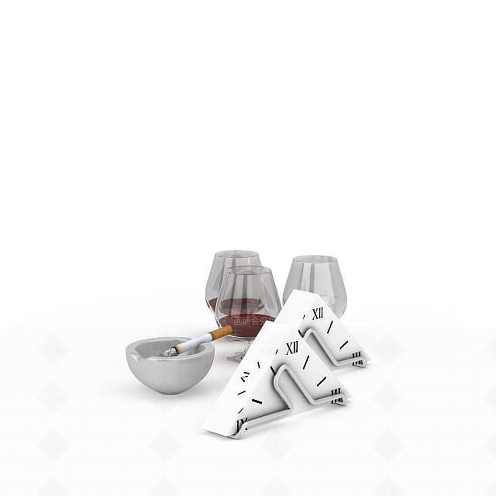 现代红酒酒杯3D模型下载【ID:1198873476】