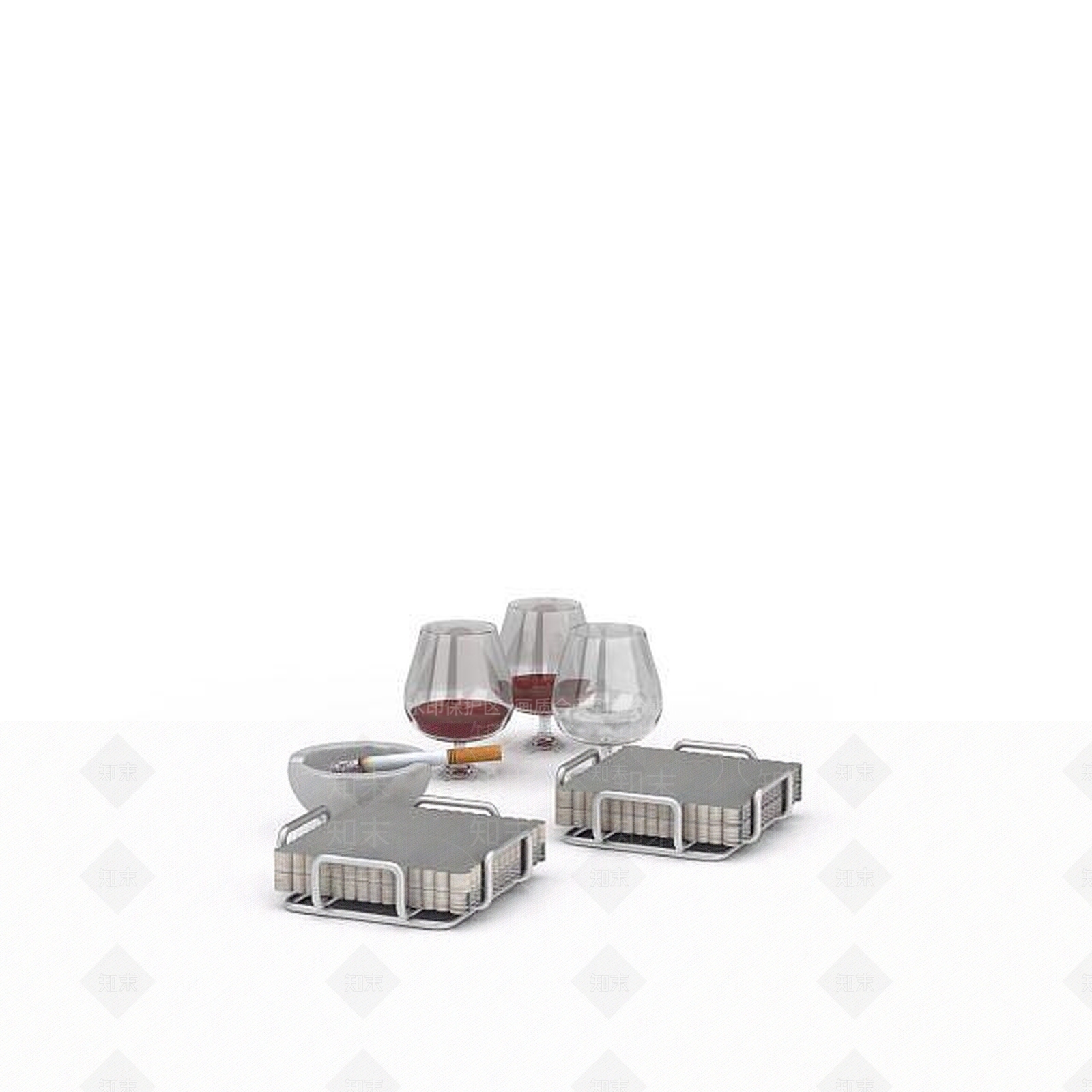 现代红酒酒具3D模型下载【ID:1198873468】