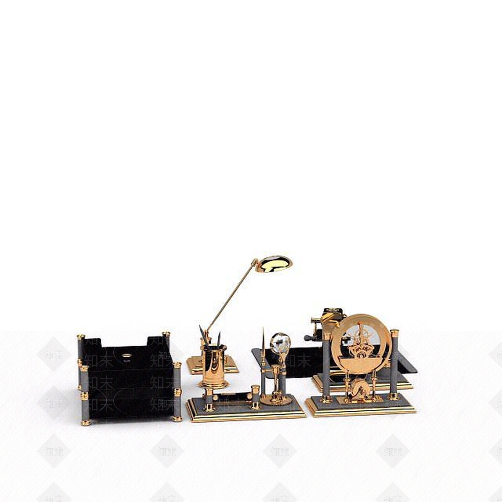 现代桌面装饰3D模型下载【ID:1198874095】