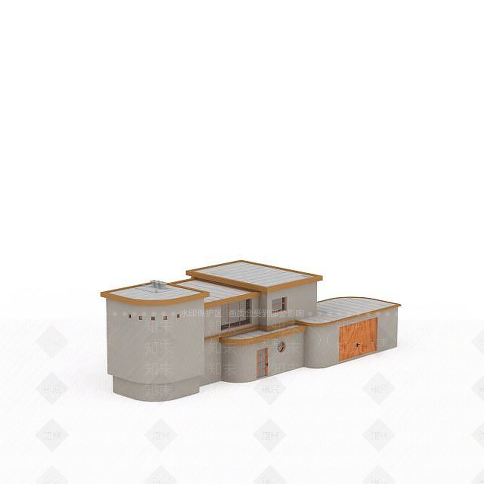 现代房屋建筑3D模型下载【ID:1198874489】