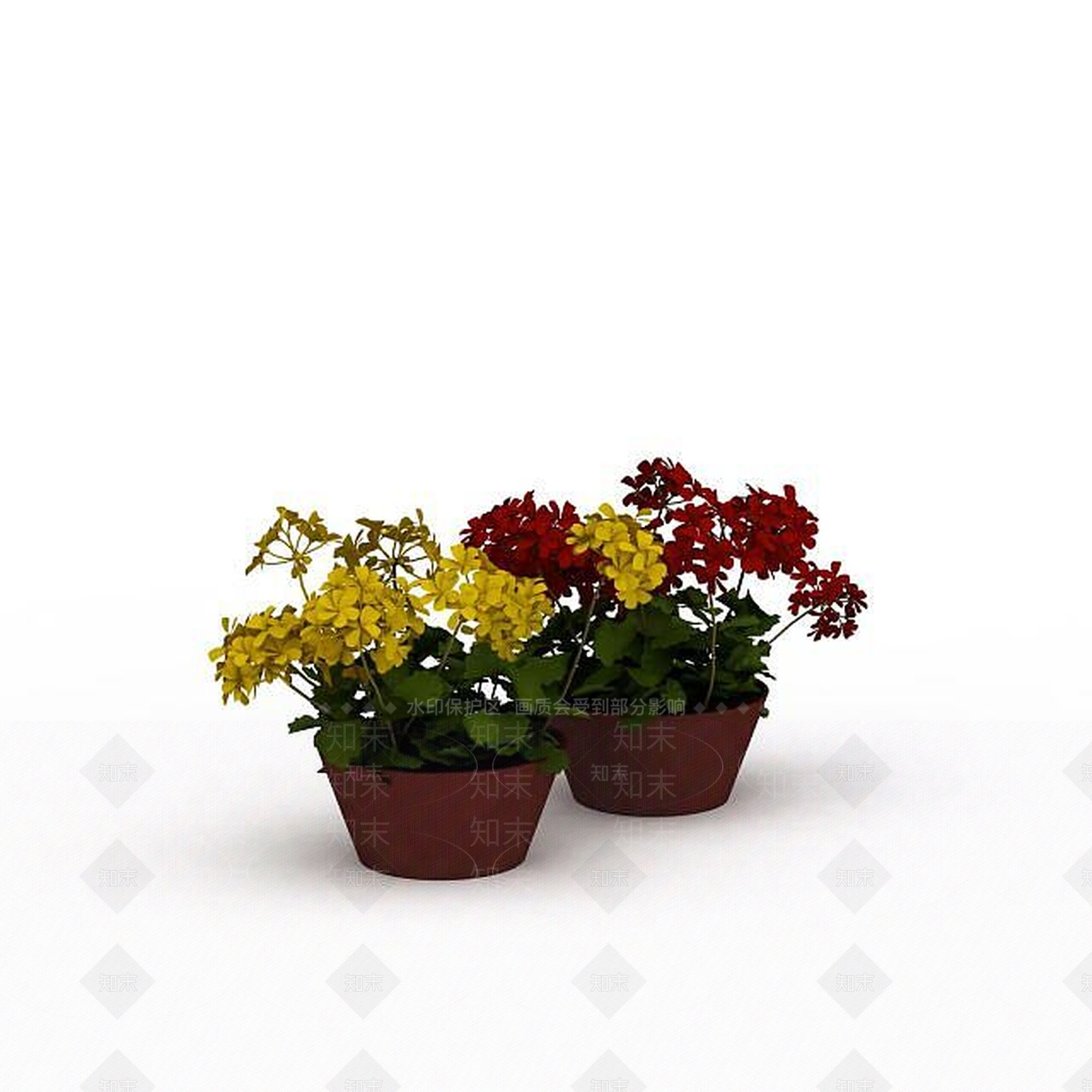 现代开花盆景3D模型下载【ID:1198874726】