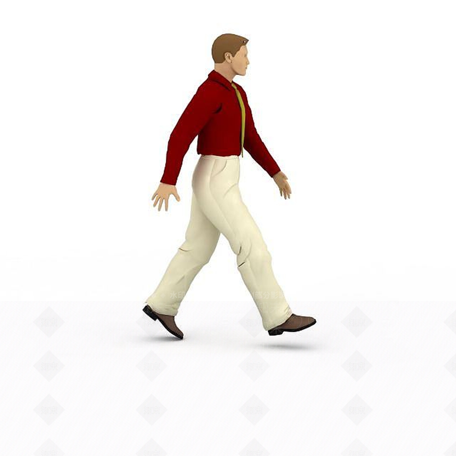 现代走路的男人3D模型下载【ID:1198876278】