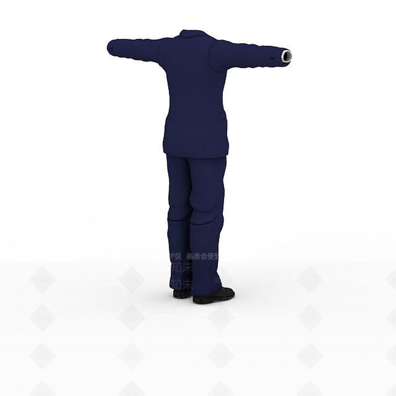 现代蓝色西装3D模型下载【ID:1198876378】