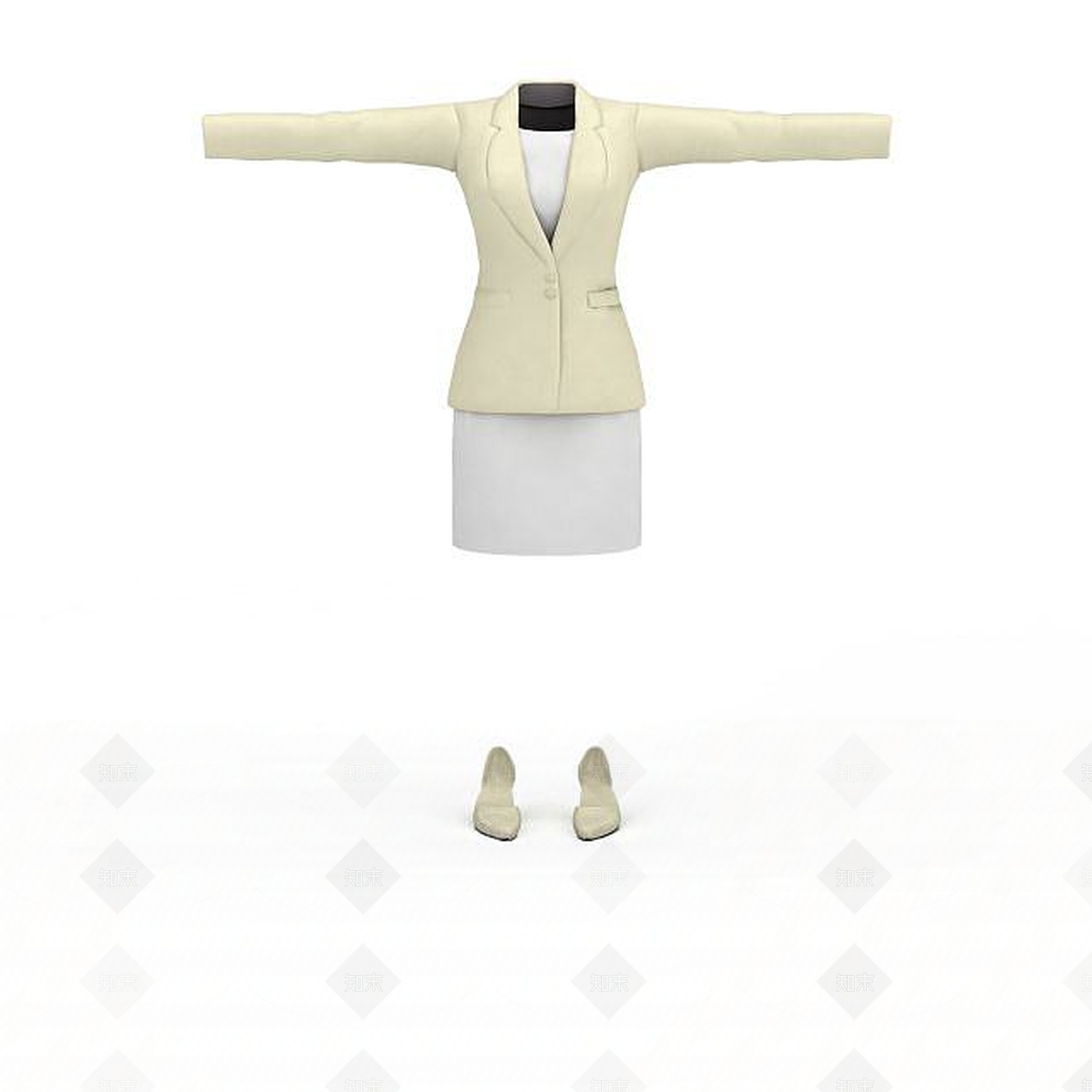 现代女士工作服3D模型下载【ID:1198876440】