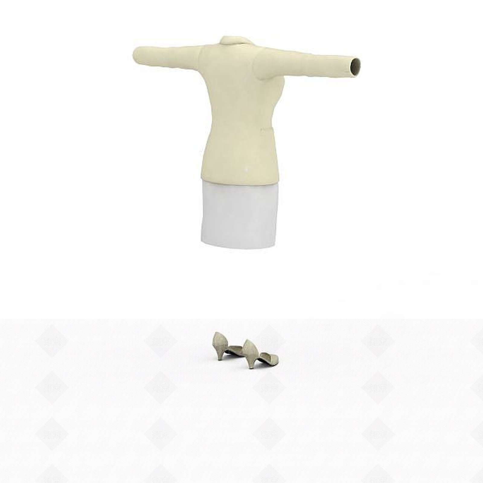 现代女士工作服3D模型下载【ID:1198876440】